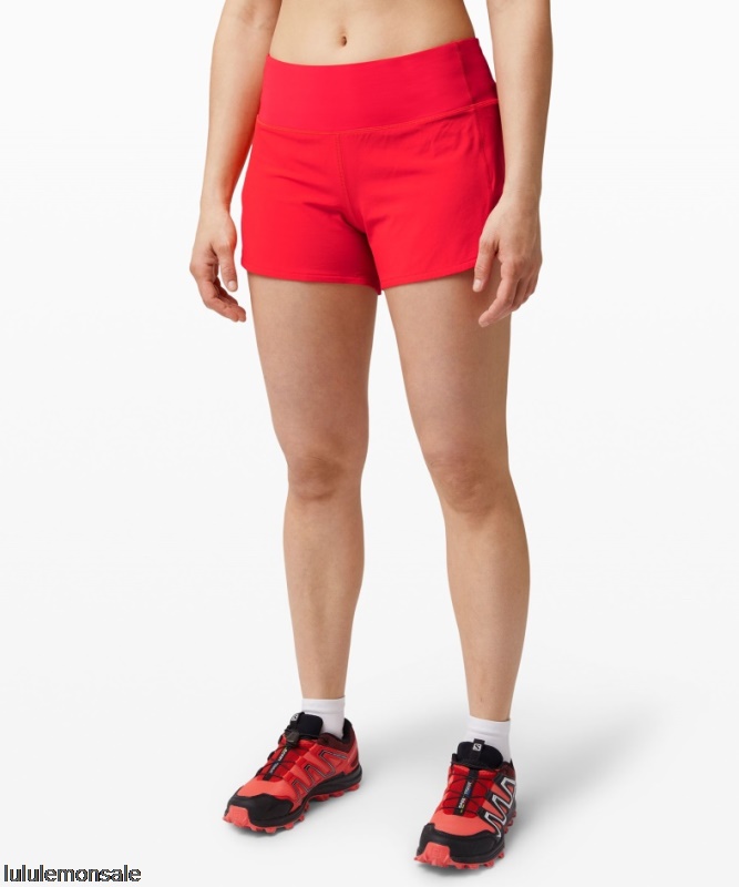 Lululemon Damen DELULU362 | Nelke Rot Beschleunigung Mittelhoch Gefüttert Kurz 4